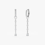 Load image into Gallery viewer, Pear &amp; Round Lab-Grown Diamond Stylish Hoop Earrings 0.16 CTW – 26 Stones | 10K, 14K, 18K Gold | IGI Certified
