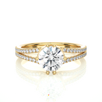 Load image into Gallery viewer, 1.34 CTW Round Lab-Grown Diamond Engagement Ring with Split Shank E-F / VVS-VS
