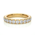 Load image into Gallery viewer, 0.96 CT Round Cut Lab Grown Diamond Micro Pave Band  13 Stone IGI Certified
