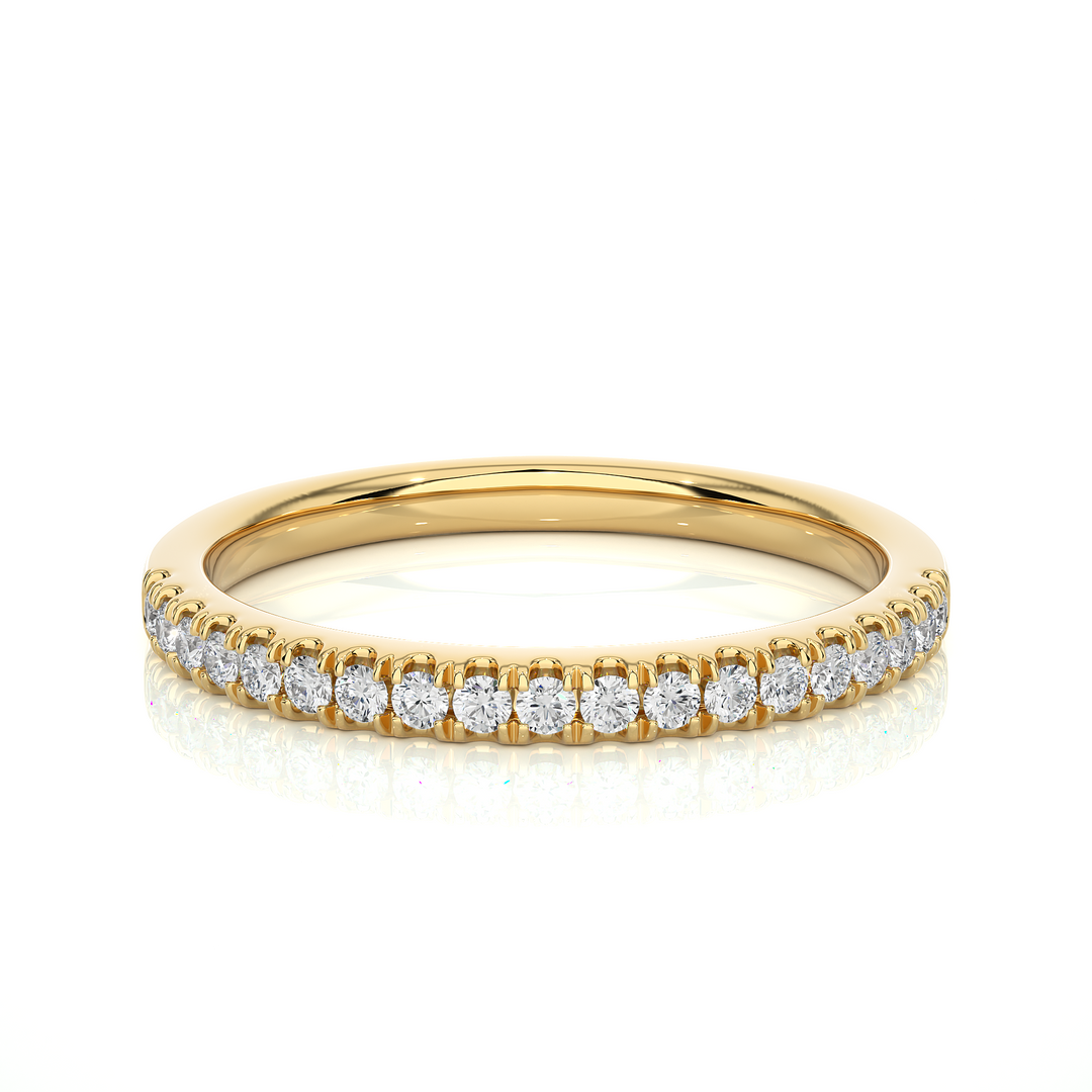 0.20 CT Round Cut Lab Grown Diamond Band  19 Stone IGI Certified