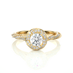 Load image into Gallery viewer, 0.95 Carat Vintage Lab-Grown Round Diamond Ring | 100 Stone Classic Design
