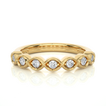 Load image into Gallery viewer, 0.21 CT Round Cut Lab Grown Diamond Marquise-Style 7 Stone Ring  IGI Certified

