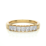 Load image into Gallery viewer, 0.50 CT Princess Cut Lab Grown Diamond Prong Set Band  7 Stone IGI Certified
