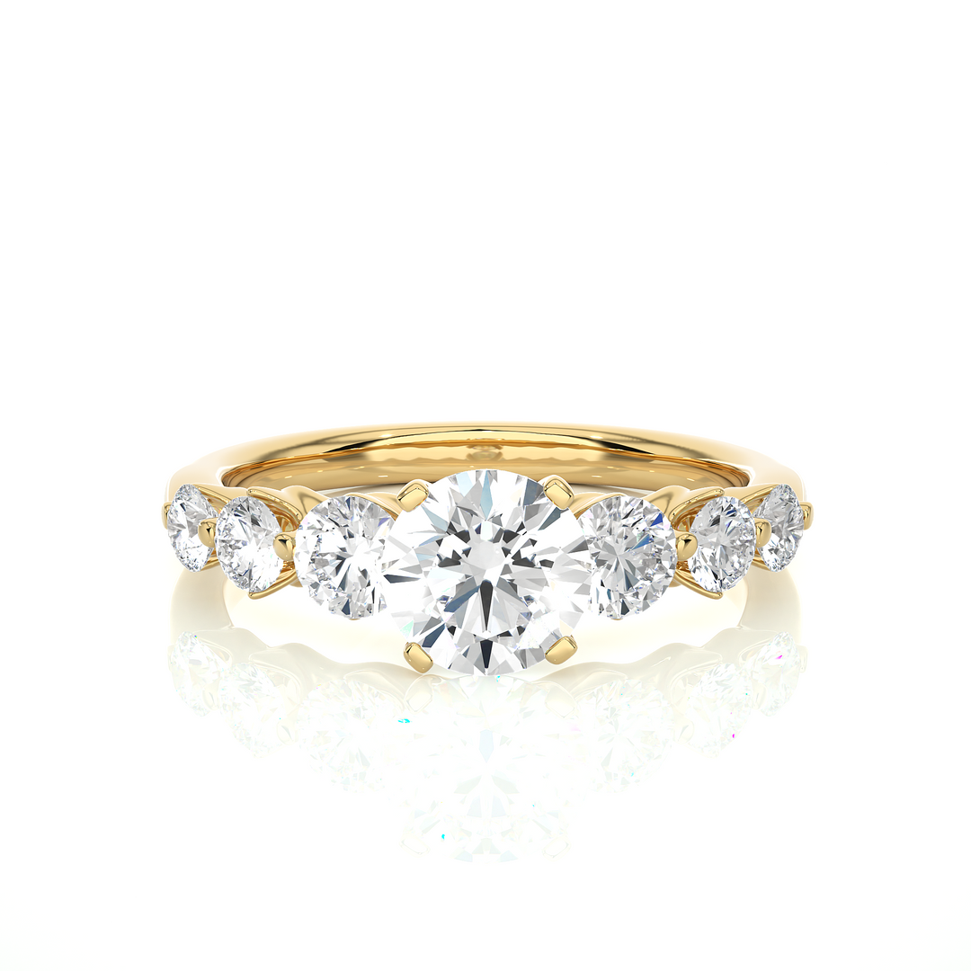 1.47 CTW Round Lab-Grown Diamond Claw Set Engagement Ring E-F / VVS-VS