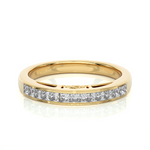 Load image into Gallery viewer, 0.32 CT Princess Cut Lab Grown Diamond Channel Set Band  13 Stone IGI Certified
