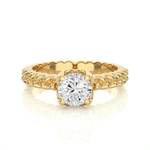 Load image into Gallery viewer, 0.98 CT Round Lab Grown Diamond Solitaire Engagement Ring | Gold Band
