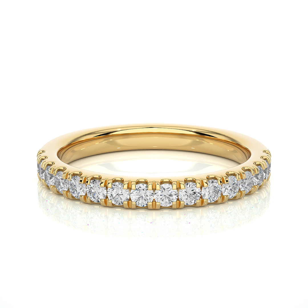 0.25 CT Round Lab Grown Diamond Petite Micro Pave Ring  16 Stone IGI Certified