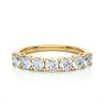 Load image into Gallery viewer, 1.13 CT Round Cut Lab Grown Diamond Prong Set Band  7 Stone IGI Certified

