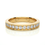 Load image into Gallery viewer, 0.49 CT Round Cut Lab Grown Diamond Bold Prong Set Band  14 Stone IGI Certified

