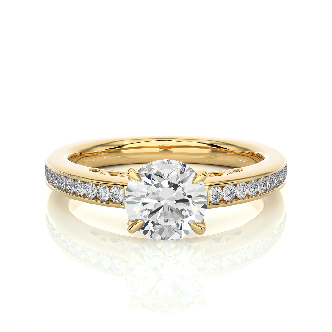 1.27 CTW Round Lab-Grown Diamond Channel Set Engagement Ring