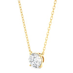 Load image into Gallery viewer, 1.03 CT Lab-Grown Diamond Solitaire Pendant Necklace | Round Cut | 4-Prong | Solid Gold
