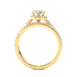 Load image into Gallery viewer, 1.31 CT Round Diamond Halo Wedding Matching Band | 56 Stones
