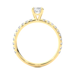 Load image into Gallery viewer, 1.01 CTW Princess Cut Solitaire Lab-Grown Diamond Engagement Ring
