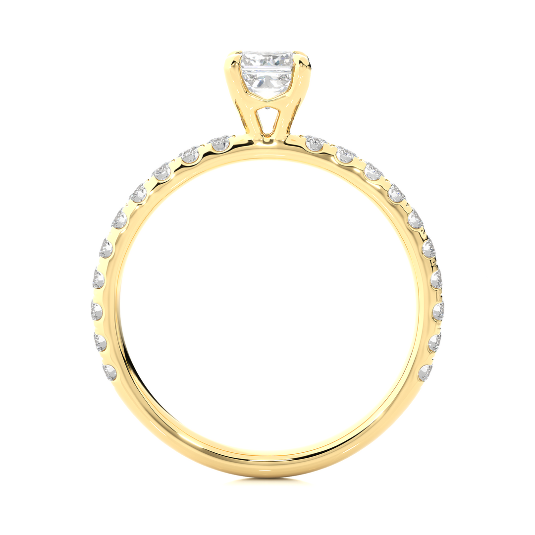1.01 CTW Princess Cut Solitaire Lab-Grown Diamond Engagement Ring