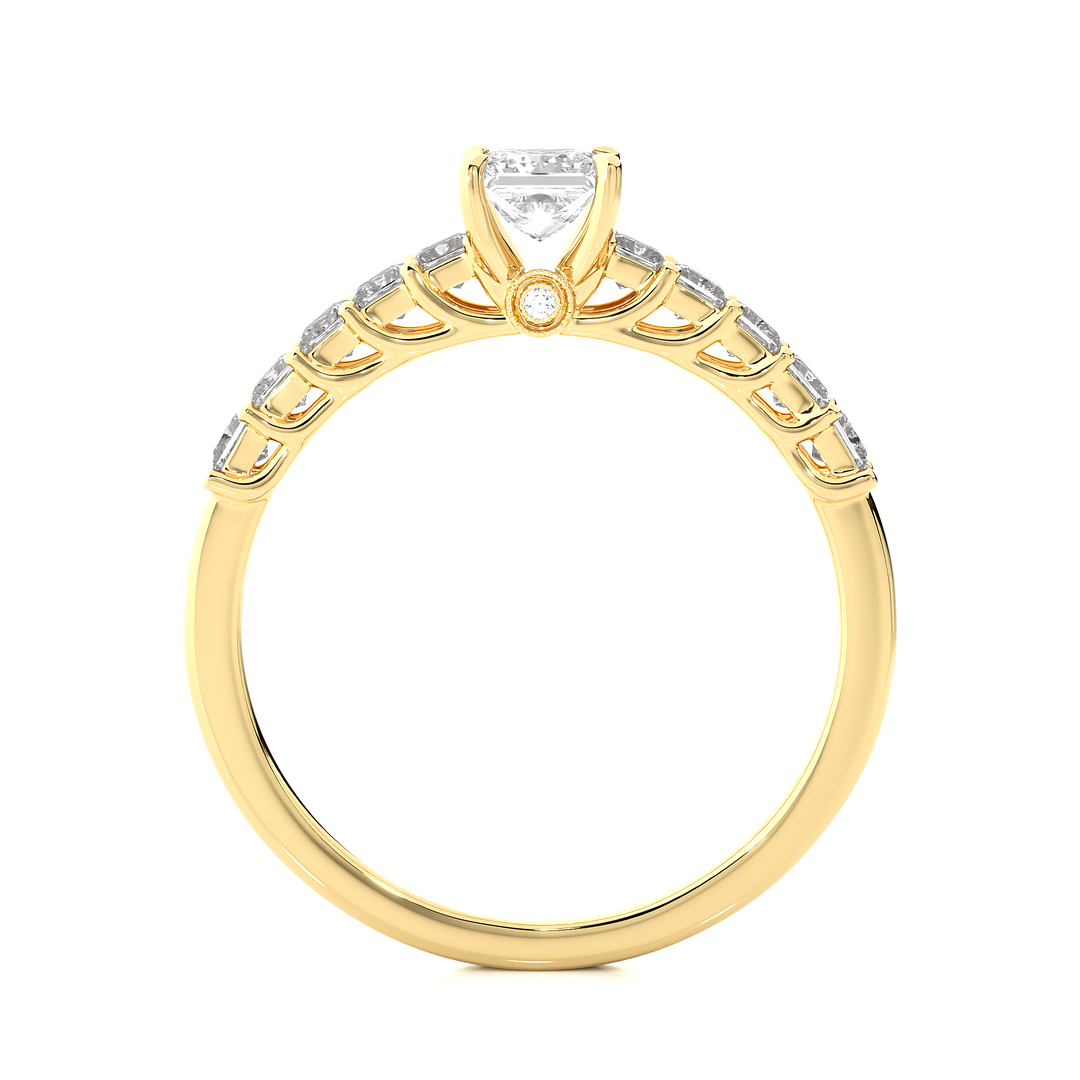 0.85 CTW Princess Cut Lab-Grown Diamond Prong Set Engagement Ring