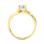 Load image into Gallery viewer, 0.97 CTW Round Lab-Grown Diamond Twisted Engagement Ring with Claw &amp; Channel Set E-F / VVS-VS
