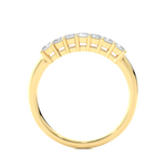 Load image into Gallery viewer, 0.50 CT Princess Cut Lab Grown Diamond Prong Set Band  7 Stone IGI Certified
