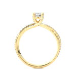 Load image into Gallery viewer, 0.74 CTW Round Lab-Grown Diamond Twisted Engagement Ring E-F / VVS-VS
