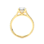 Load image into Gallery viewer, 1.58 CTW Round Lab-Grown Diamond Engagement Ring with Micropave &amp; Prong Set E-F / VVS-VS
