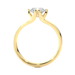Load image into Gallery viewer, 1.08 CT Round Brilliant Lab Grown Diamond Solitaire Engagement Ring | Gold Band
