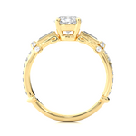 Load image into Gallery viewer, 1.50 Carat Three Stone Lab-Grown Diamond Ring | Round &amp; Baguette Unique Design
