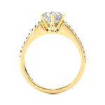 Load image into Gallery viewer, 1.47 CTW Round Lab-Grown Diamond Engagement Ring with Six-Prong Center &amp; Micropave Sides E-F / VVS-VS
