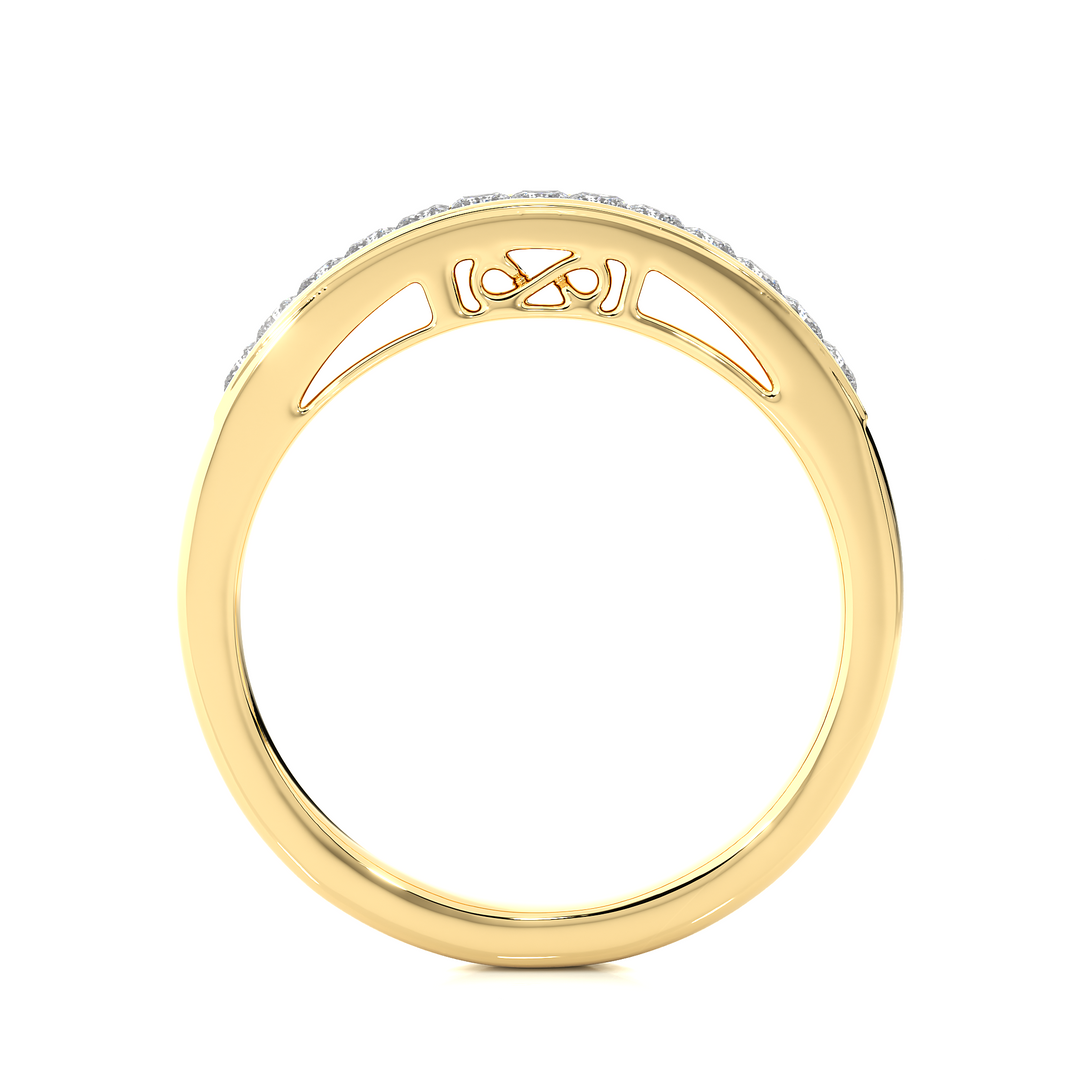 0.32 CT Princess Cut Lab Grown Diamond Channel Set Band  13 Stone IGI Certified