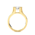 Load image into Gallery viewer, 1.48 CTW Round Lab-Grown Diamond Engagement Ring with Three-Row Pave Set E-F / VVS-VS
