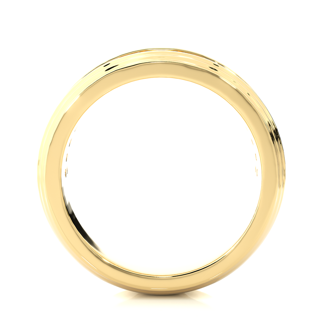 1.03 CT Men’s Two Row Lab Grown Diamond Ring | 40 Stone Gold Band