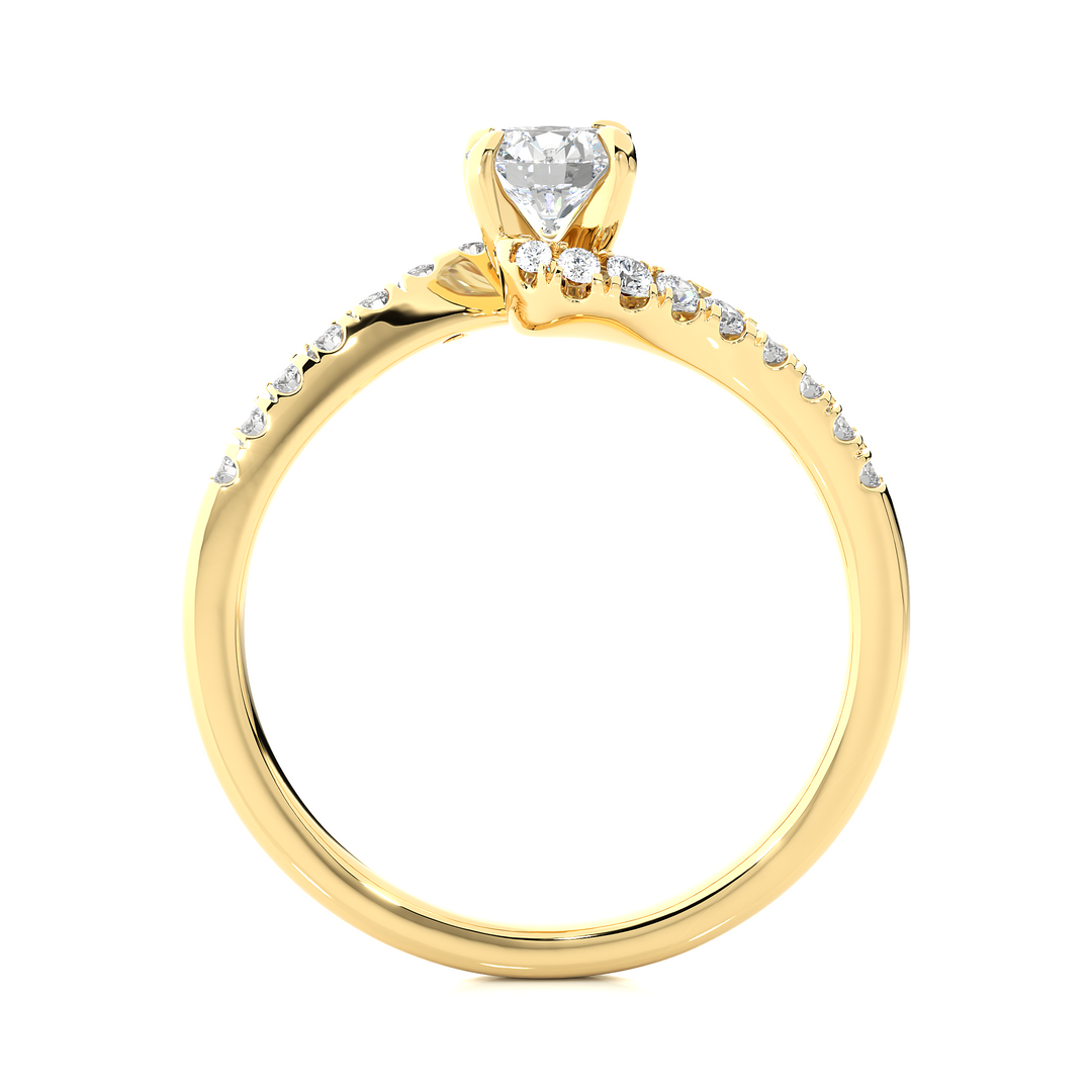0.67 Carat Vintage Round Cut Lab-Grown Diamond Engagement Ring | Elegant Design