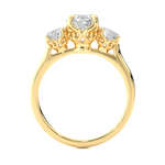 Load image into Gallery viewer, 1.62 CT Round Lab Grown Diamond Three Stone Ring | 3 Stone Gold Band
