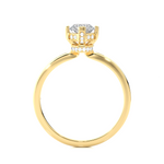 Load image into Gallery viewer, 0.78 CTW Round Lab-Grown Diamond Engagement Ring with Hidden Halo E-F / VVS-VS
