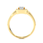 Load image into Gallery viewer, 1.07 CT Emerald Halo Lab Grown Diamond Ring with Milgrain &amp; Side Stones
