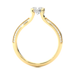 Load image into Gallery viewer, 0.73 CTW Lab-Grown Diamond Pavé Engagement Ring – Round Cut

