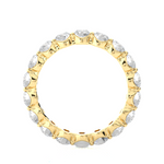 Load image into Gallery viewer, 2.01 CT Round Lab Grown Diamond Bar Set Eternity Ring | 18 Stone Gold Band
