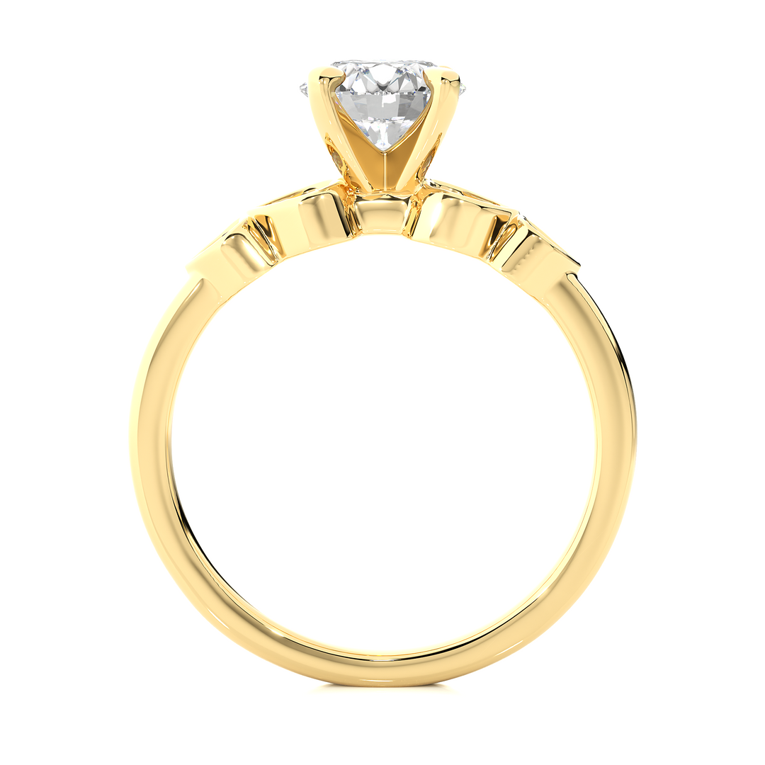 1.21 CTW Round Lab-Grown Diamond Engagement Ring with Prong & Claw Set E-F / VVS-VS