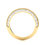 Load image into Gallery viewer, 1.02 CT Round Cut Lab Grown Diamond Two Row Band  34 Stone IGI Certified
