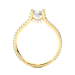 Load image into Gallery viewer, 1.08 CTW Round Lab-Grown Diamond Engagement Ring with Split Shank &amp; Hidden Halo E-F / VVS-VS

