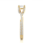 Load image into Gallery viewer, 0.74 CTW Round Lab-Grown Diamond Twisted Engagement Ring E-F / VVS-VS
