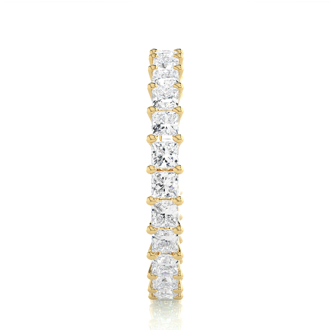 1.93 CT Princess Cut Lab Grown Diamond Eternity Band | 27 Stones | 10K, 14K & 18K Gold
