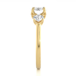 Load image into Gallery viewer, 1.62 CT Round Lab Grown Diamond Three Stone Ring | 3 Stone Gold Band
