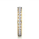 Load image into Gallery viewer, 1.20 CT Round Lab Grown Diamond Channel Set Eternity Band | 30 Stone Gold Ring
