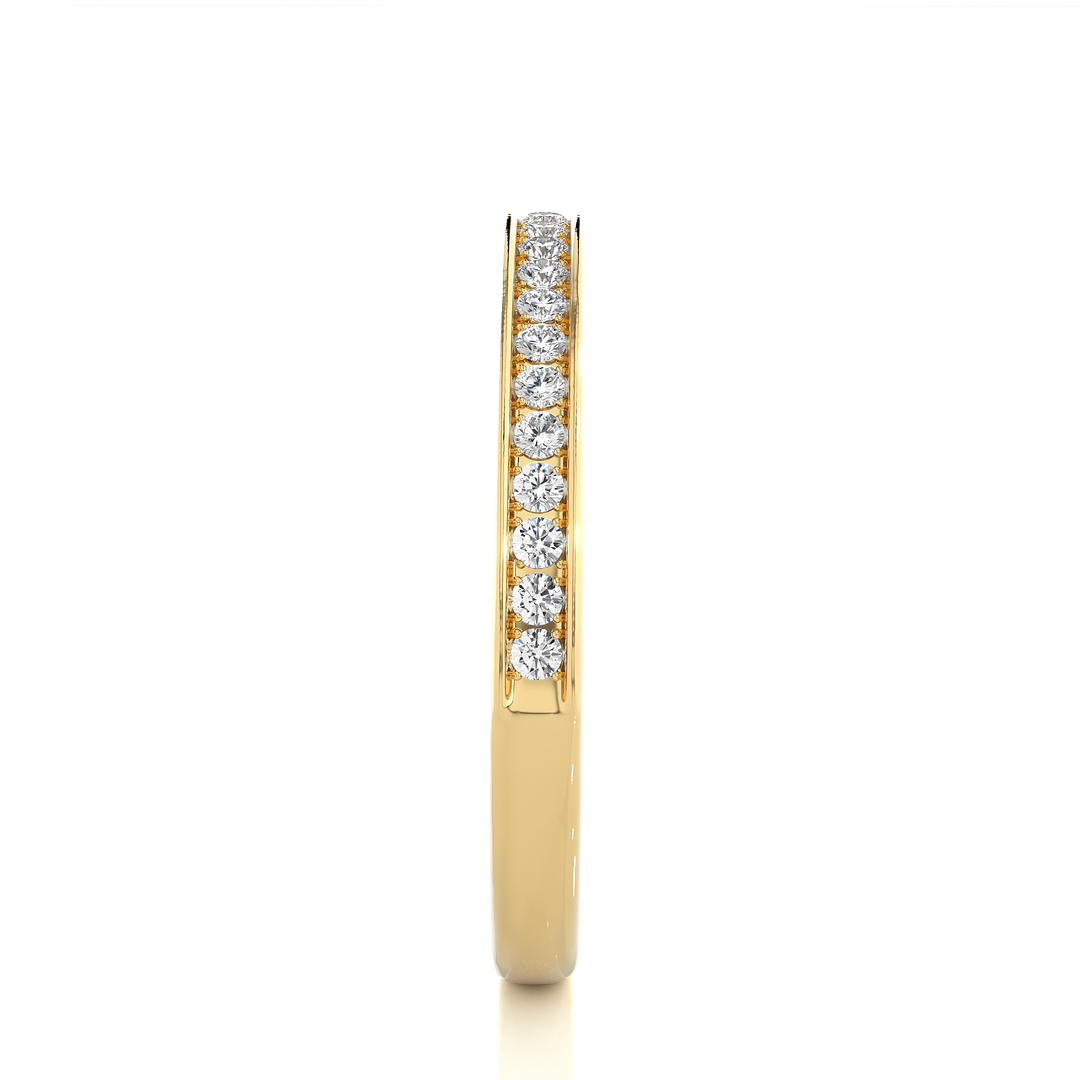 0.19 CT Round Cut Lab Grown Diamond Prong Set Band  23 Stone IGI Certified