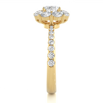 Load image into Gallery viewer, 1.64 CT Round Diamond Halo Lab Grown Ring with 25 Stones
