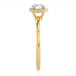 Load image into Gallery viewer, 0.50 CT Round Diamond Halo Lab Grown Ring with 19 Stones
