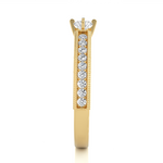 Load image into Gallery viewer, 0.48 CTW Round Lab-Grown Diamond Engagement Ring with Milgrain Detailing E-F / VVS-VS
