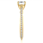 Load image into Gallery viewer, 1.26 CTW Round Lab-Grown Diamond Engagement Ring with Rope-Style Sides E-F / VVS-VS
