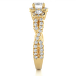 Load image into Gallery viewer, 1.35 Carat Three Stone Lab-Grown Diamond Ring | Round with Hidden Princess Accent
