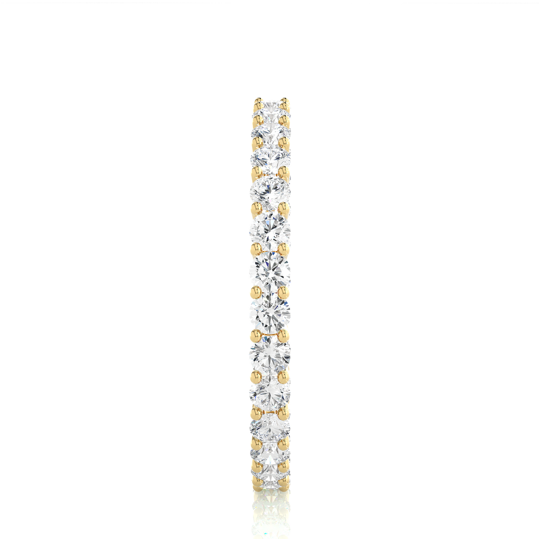 1.04 CT Round Lab Grown Diamond Prong Set Eternity Band | 30 Stone Gold Ring