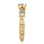 Load image into Gallery viewer, 1.50 Carat Three Stone Lab-Grown Diamond Ring | Round &amp; Baguette Unique Design
